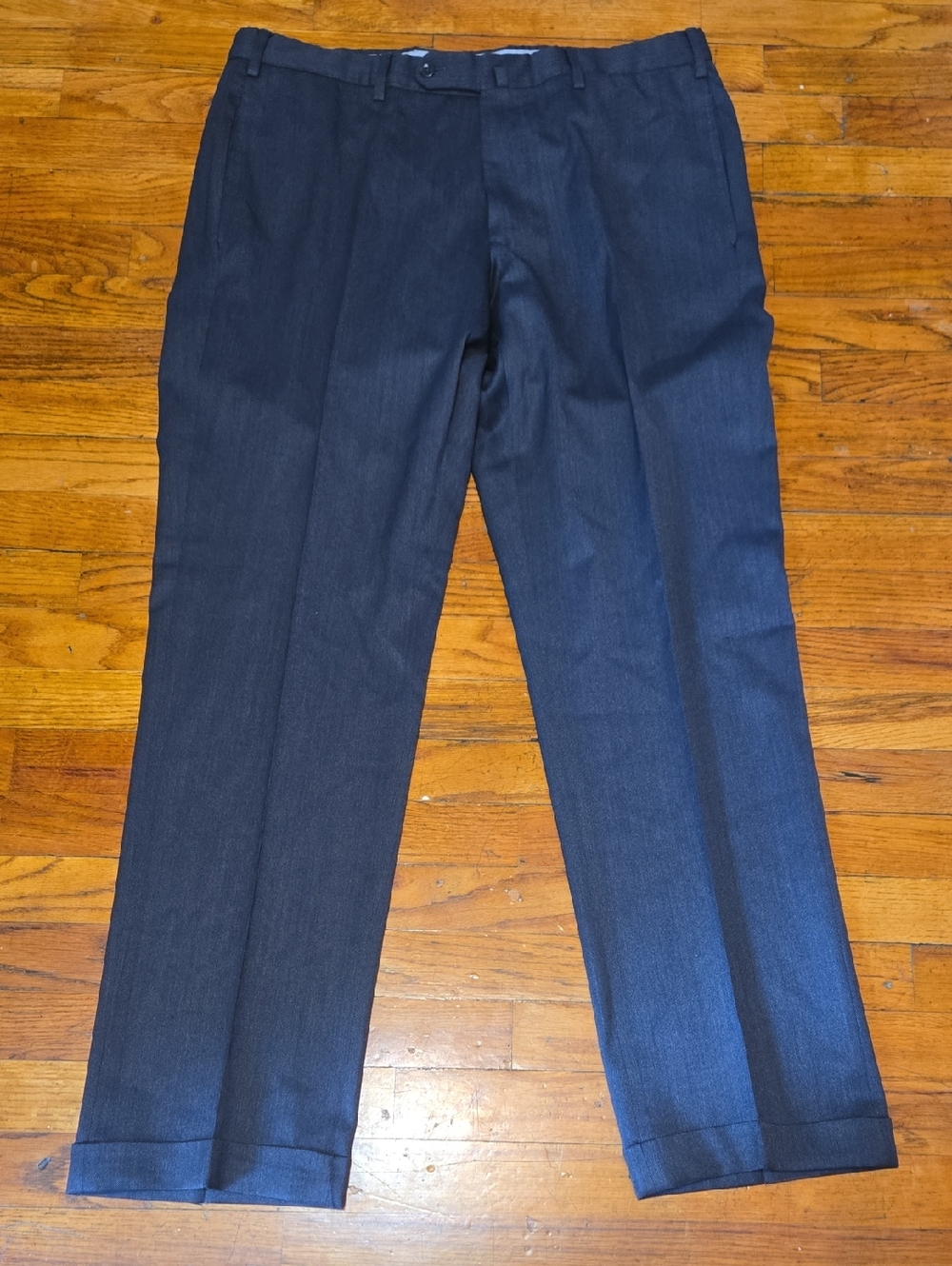 Incotex High Comfort Men's Grey Wool Blend Trousers Dress Pants 38 *(36/37 X33)